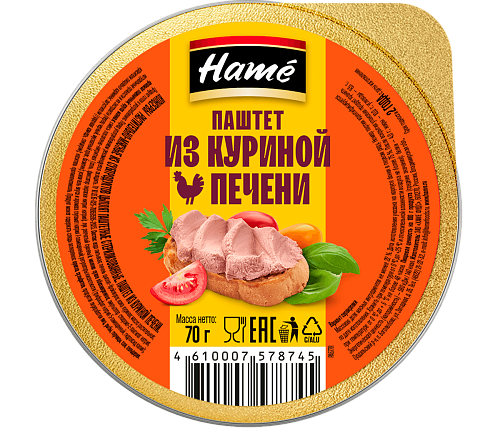 

Паштет Hame из куриной печени 70 г