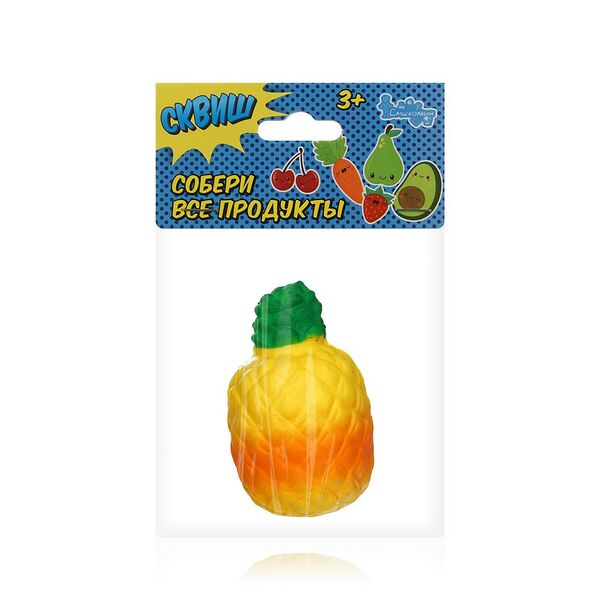 Игрушка-сквиш Смекалкин Фрукты и овощи 3+