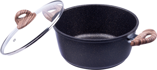 

Кастрюля Homeclub Terra литая антипригарное покрытие стеклянная крышка 4 л