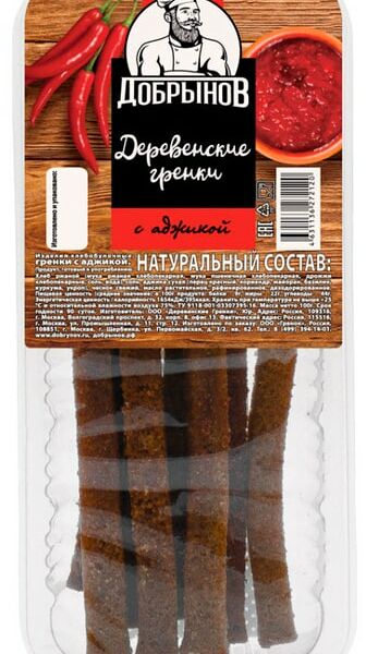 Гренки Добрынов деревенские с аджикой 100г