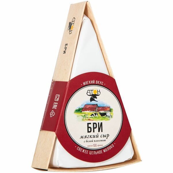 Сыр мягкий Атон Бри с белой плесенью 50-60%