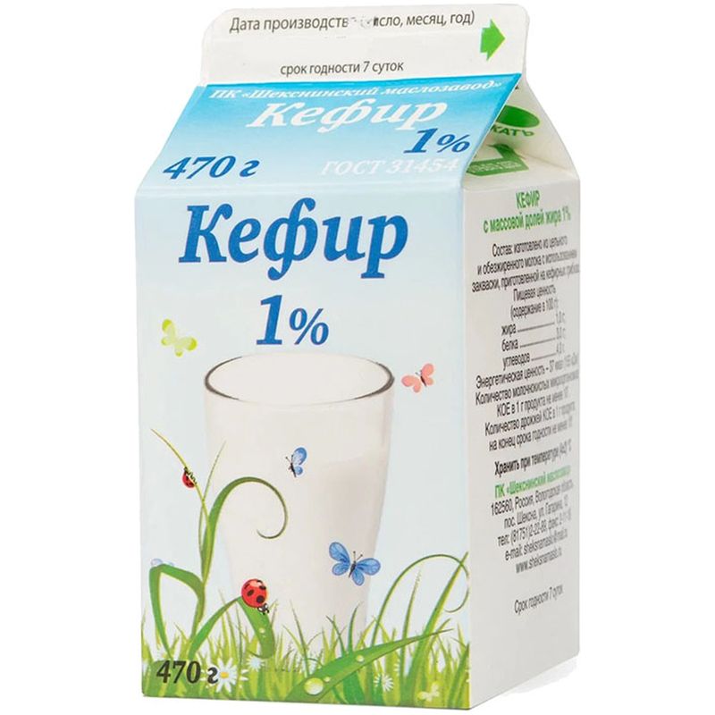 

Кефир ШМЗ 1%, без змж 470 г