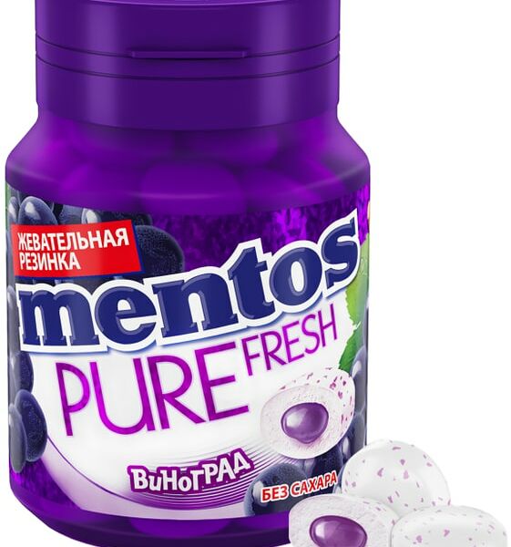 Жевательная резинка Mentos Pure Fresh Виноград 54г