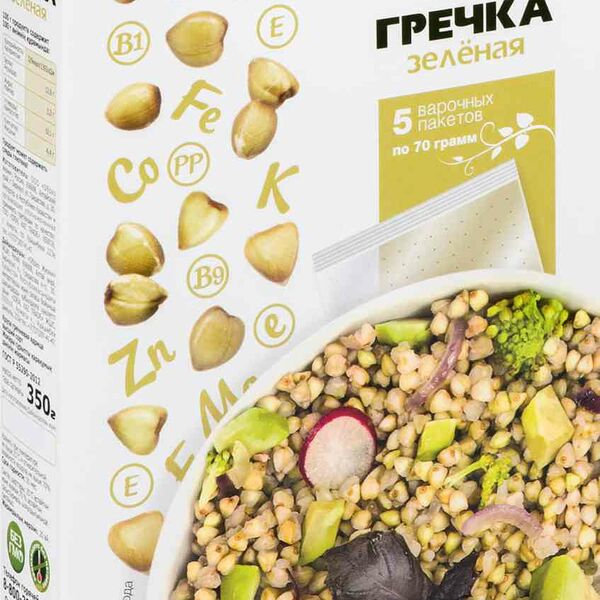 Крупа гречневая зелёная Образ жизни Алтая, 5×70 г