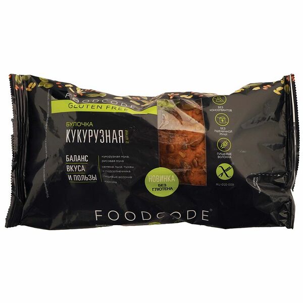 Булочка Foodcode кукурузная 2х60г, 120г