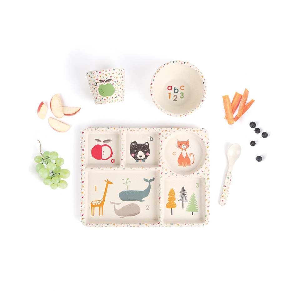 

Набор бамбуковой посуды Love Mae Алфавит, 5 предметов, Китай