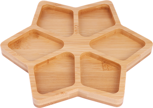 

Менажница Homeclub Звезда 24x21 см бамбук