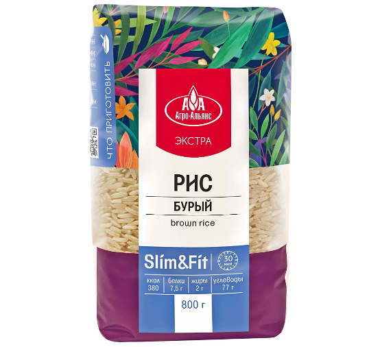 Рис Агро-альянс экстра Slim & Fit бурый