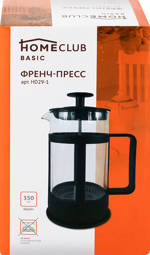 Френч-пресс HOMECLUB 350мл, цвет в ассортименте