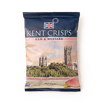 Чипсы картофельные Kent Crisps с ветчиной и горчицей 40г, Великобритания