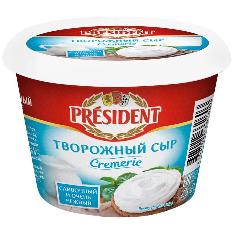 

Сыр творожный President Cremerie Сливочный 56% 140 г