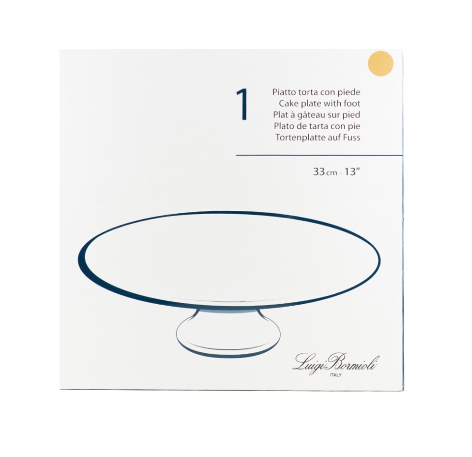 

Тарелка Luigi Bormioli для торта на ножке золото Glitter Oro 33 cм, 1 шт.