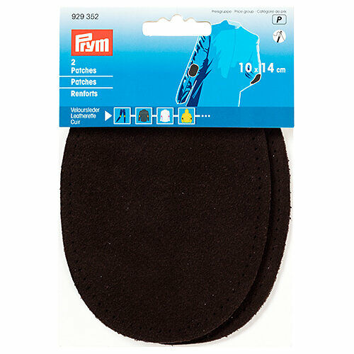 929352 Заплатки пришивные замша 10*14см, 2шт, коричневый цв. Prym