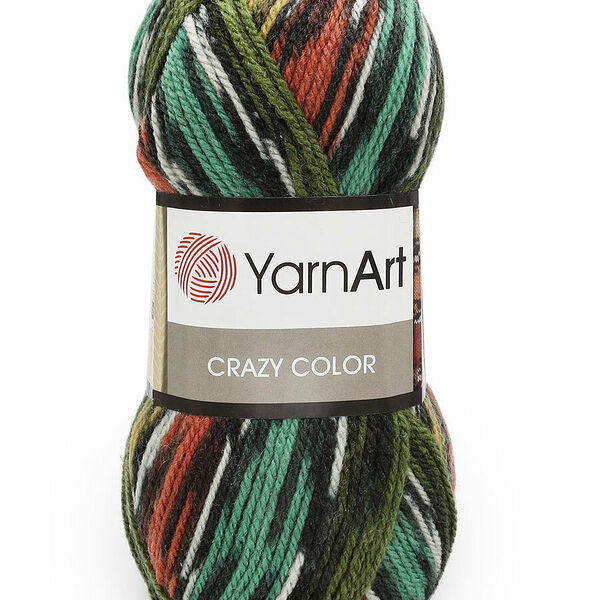 Пряжа YarnArt 'Crazy color' 100гр 260м (25% шерсть,75% акрил)(163 секционный),мот