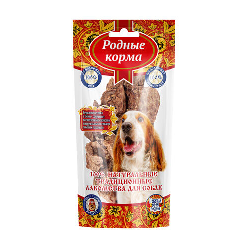 РОДНЫЕ КОРМА для собак лакомство Традиционные Легкое говяжье 30г