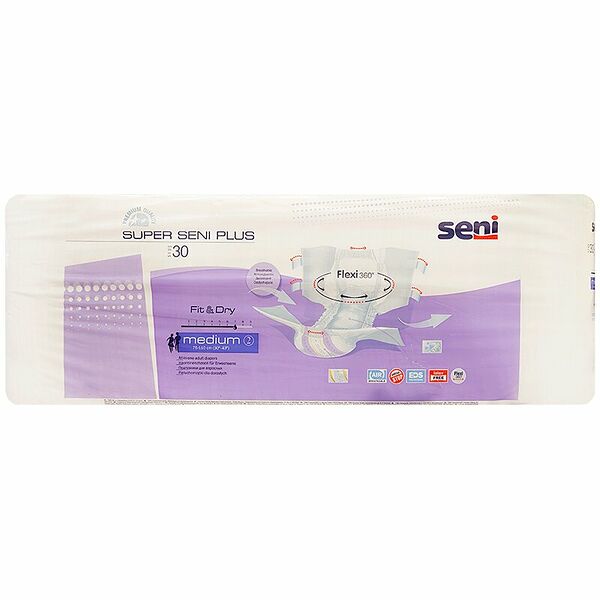 Подгузники Super seni plus 30 шт размер Medium для взрослых