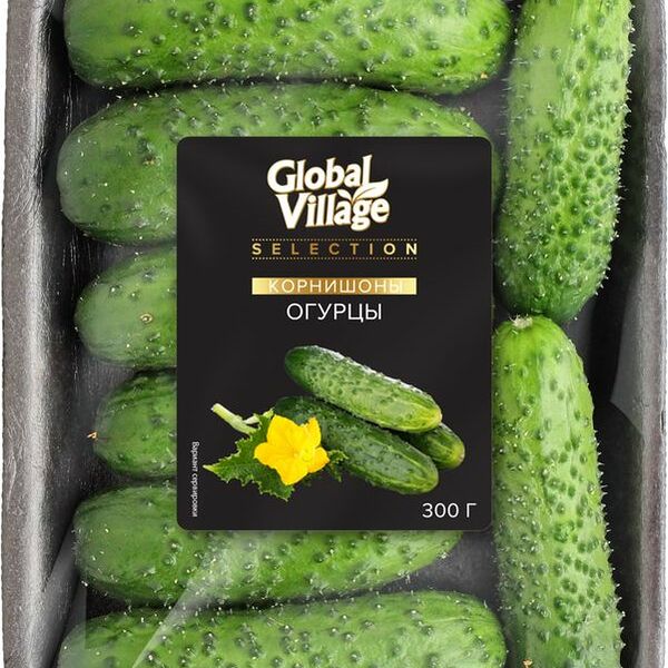 Огурцы Global Village корнишоны премиум 300г