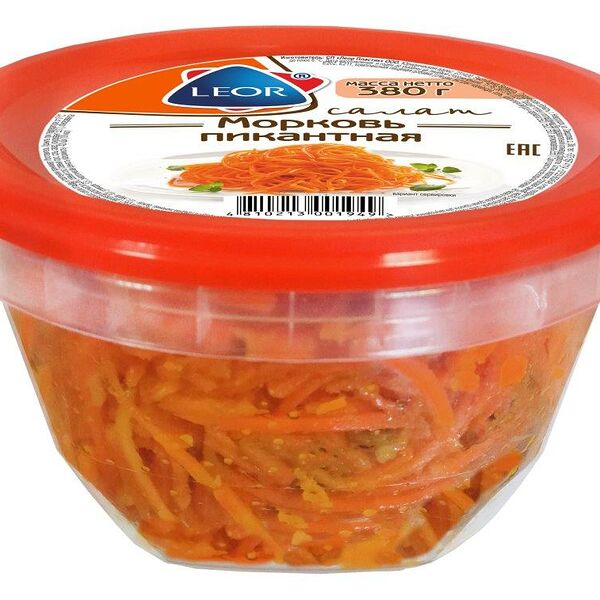 Салат Морковь пикантная Леор Пластик вес 380г