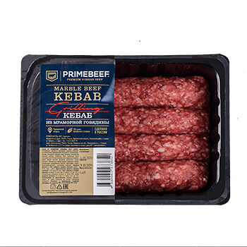 Кебаб из мраморной говядины Праймбиф охлажденный, лоток