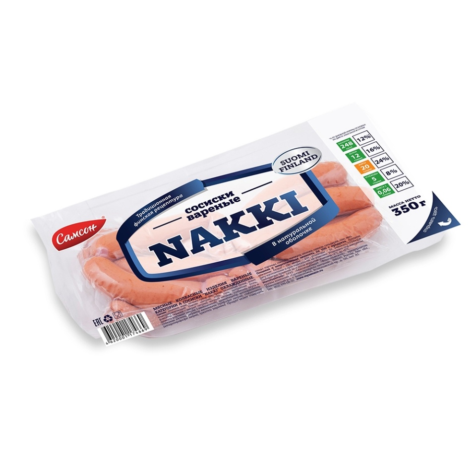 

Сосиски Самсон Nakki свинина, 350 г, Россия