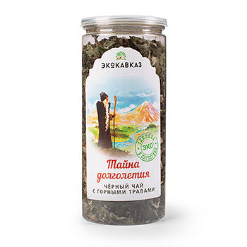 Чайный напиток Экокавказ Тайна Долголетия на основе чёрного чая