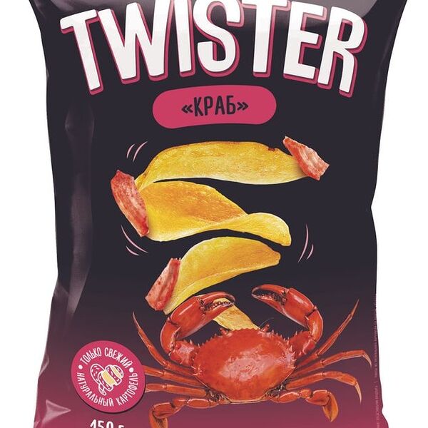 Картофель Twister хрустящий со вкусом краба 150г