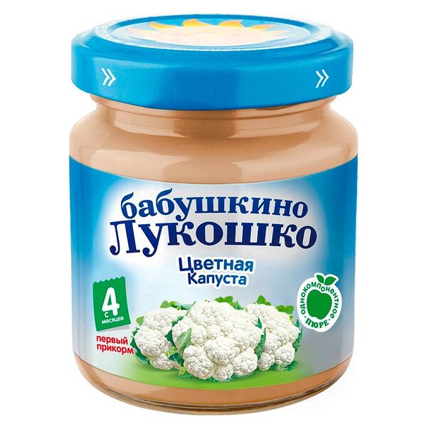 Пюре Бабушкино Лукошко из цветной капусты 100 г