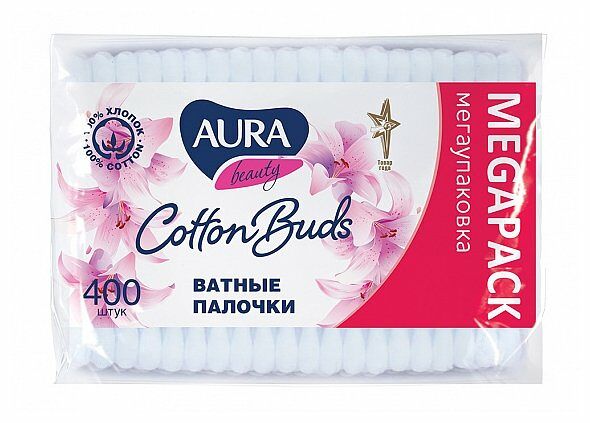 Ватные палочки Aura Classic эконом, 400 шт