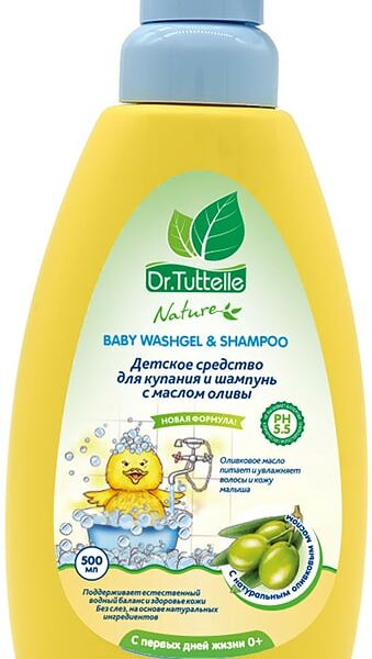 Средство для купания и шампунь Dr.Tuttelle детское с маслом оливы 500мл