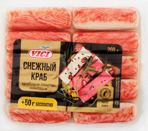 

Крабовые палочки Vici охлажденные с мясом натурального краба 250 г