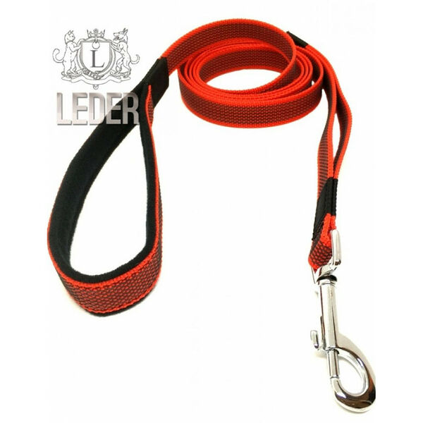 Ледер Поводок для собак нейлон с латексом (прорезиненный) 1,5м*20мм
