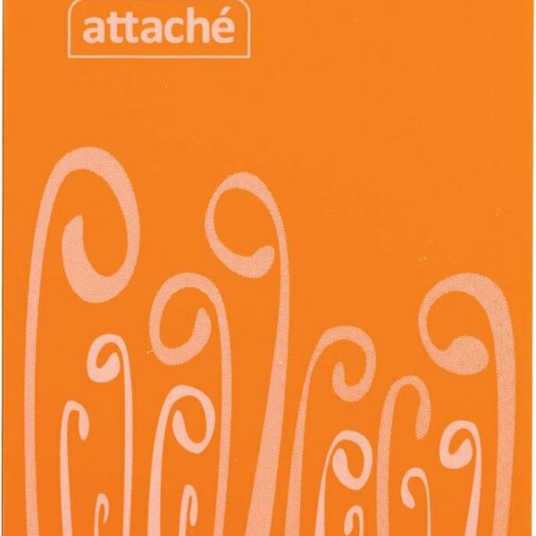 Блокнот А6,пласт обл,80л, ATTACHE FANTASY,оранж