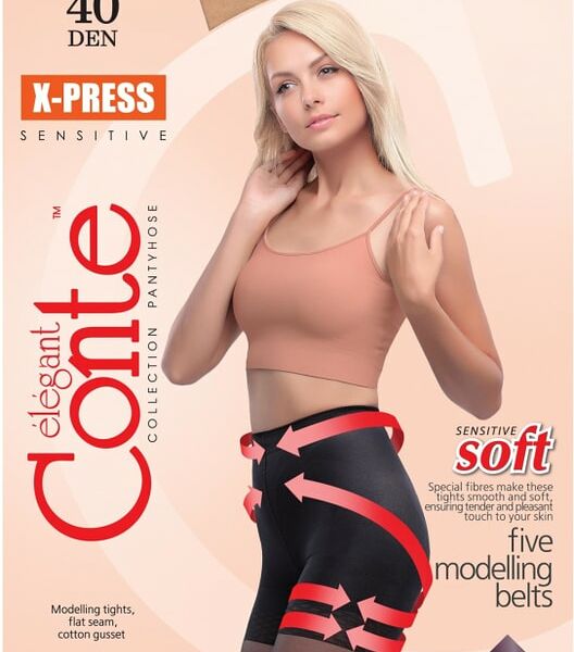 Колготки женские Conte elegant X-Press 40 den бежевые размер 4