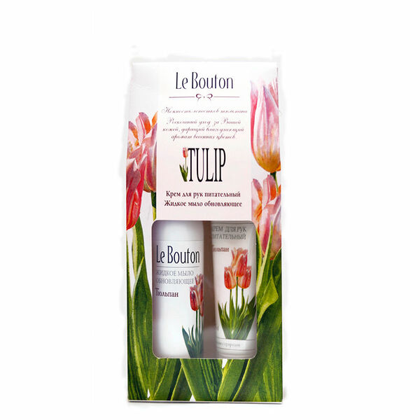 Подарочный набор Крем для рук питательный 75 мл + Мыло жидкое обновляющее 150 мл ТМ Le Bouton (Ле Бутон)