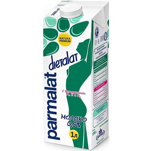 Молоко ультрапастеризованное Parmalat Dietalat с витаминами 0,5%