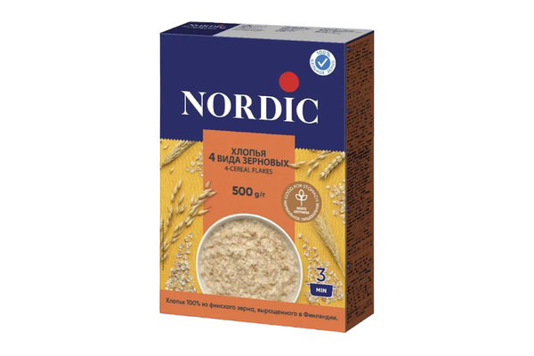 Хлопья Nordic 4 вида зерновых 