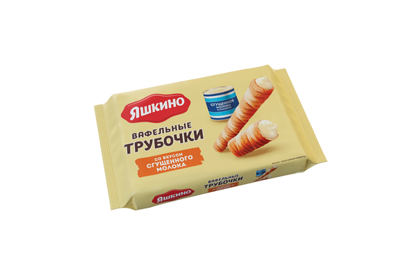 Вафельные трубочки Яшкино со вкусом сгущённого молока