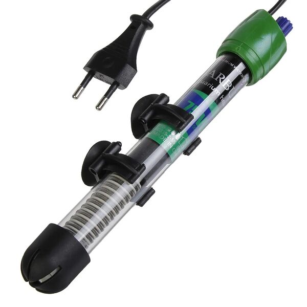 Обогреватель терморегулятор СТЕКЛО  75ватт, для аквариума 60-90л, 100см электрошнур HEATER 003 BARBUS