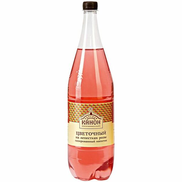 Напиток безалкогольный Сергиев Канон Цветочный на лепестках розы газированный, 1.5л