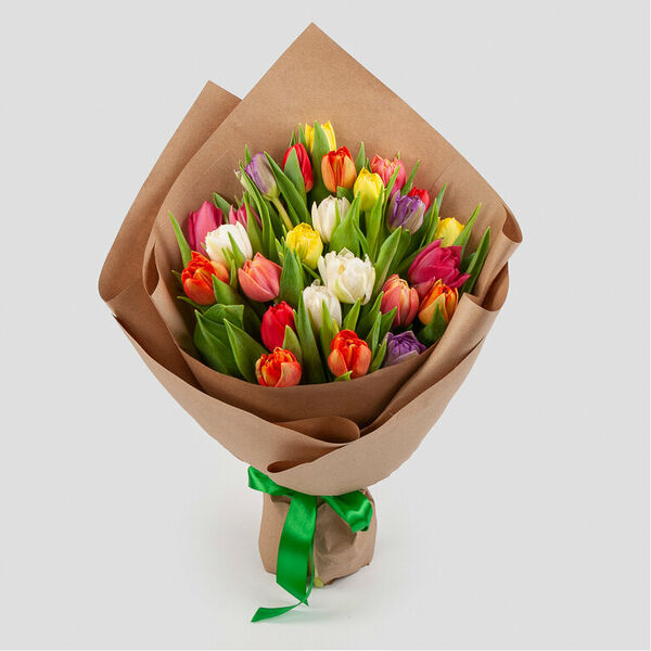Букет из 25 тюльпанов Апрель 40 см