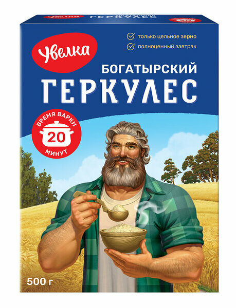 Хлопья Геркулес Богатырский, 20 мин