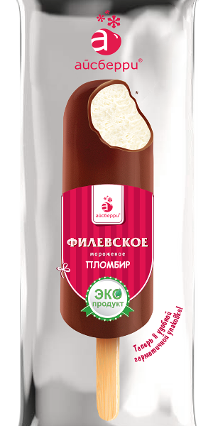 Мороженое Филевское эскимо пломбир ванильный в шоколадной глазури 