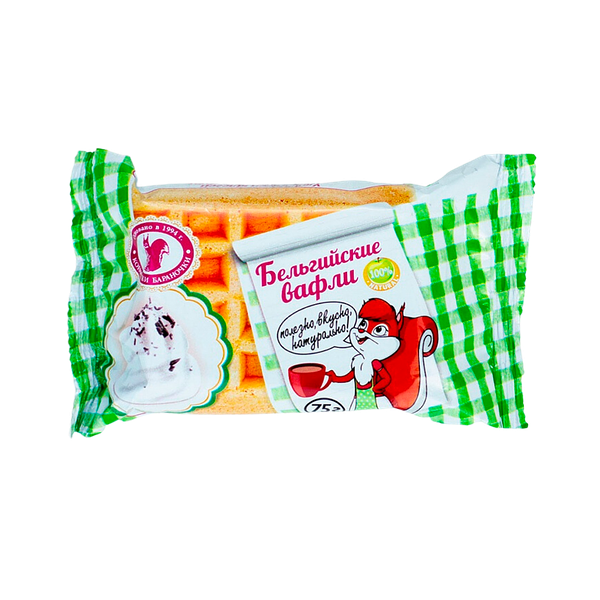 Вафли Конфетки-Бараночки Бельгийские взбитые сливки 75 г