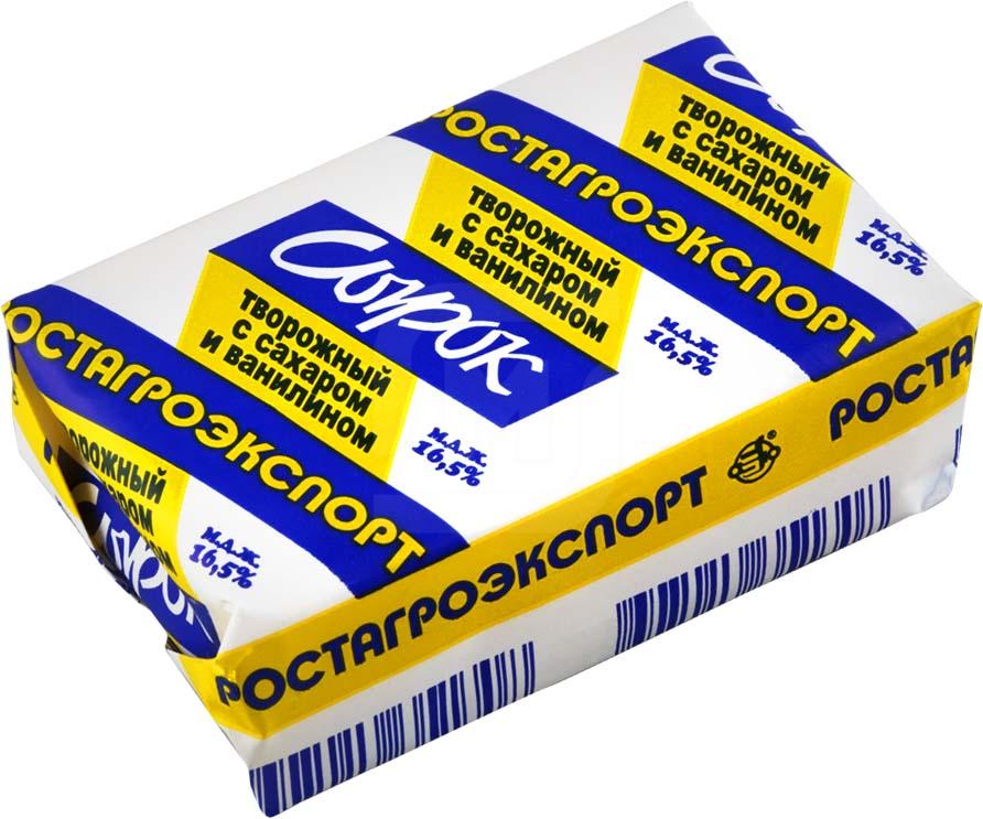 

Сырок творожный Ростагроэкспорт с ванилином 16.5%