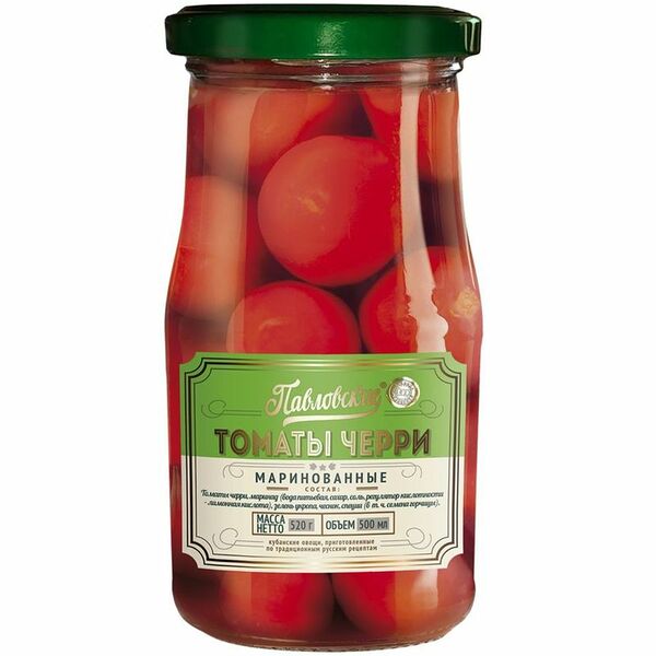 Томаты черри Павловские маринованные 500мл