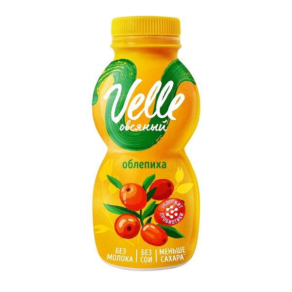 Продукт овсяный питьевой ферментированный Velle облепиха