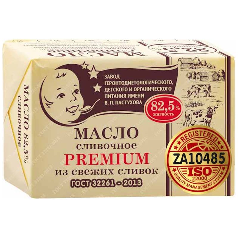 

Масло сливочное Завод В.П. Пастухова традиционное 82,5% 180г