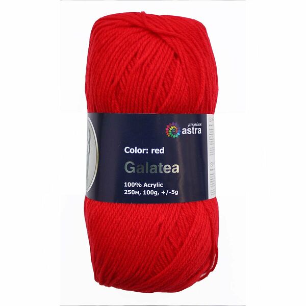 Пряжа Astra Premium 'Галатея' 100гр. 250м (100% акрил)(03 красный),шт