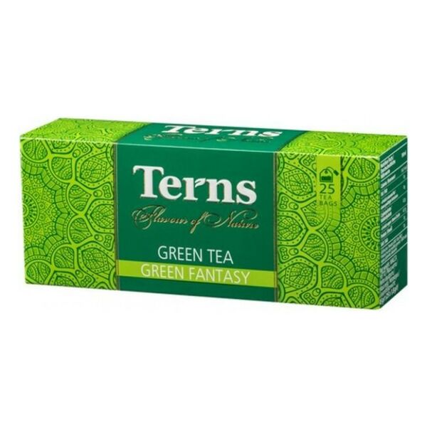 Чай Terns Green Fantasy зеленый байховый пакетированный с/я (25пх1,8г), Шри Ланка