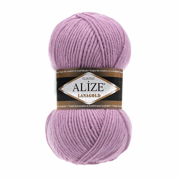 Пряжа ALIZE 'Lanagold' 100гр., 240м (49%шерсть, 51%акрил)(505 пепельно-сиреневый)